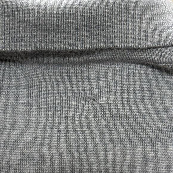 Tom James Gray 100% Extra Fine Merino Wool Collared Sweater Mens XL From Italy - Picture 5 of 7